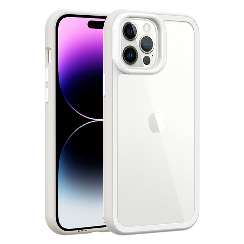 For iPhone 14 Pro Max Clear Phone Case Hard Acrylic Back + Colorful TPU Frame Droppoof Cover For iPhone 14 Pro Max Clear Phone Case Hard Acrylic Back + Colorful TPU Frame Droppoof Cover